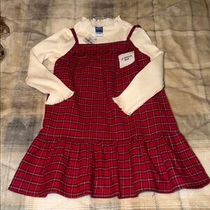 Old Navy Red Plaid Kids Matching Set